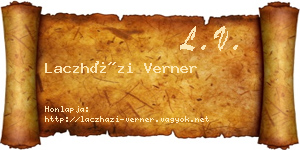 Laczházi Verner névjegykártya